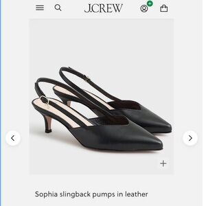 J. Crew V Cut Sling Back Pumps size 7